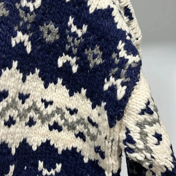 Vintage Handmade Global Rare sweater Mens/Womens Purple Mountain Co 100% wool XL - Picture 12 of 13